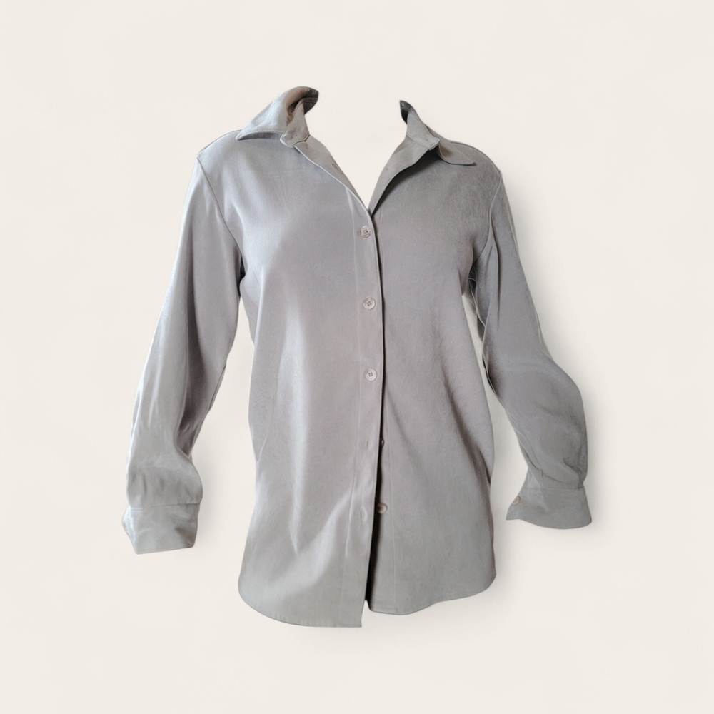 Giorgio Sant Angelo Sage Long Sleeve Button Up Blouse Medium